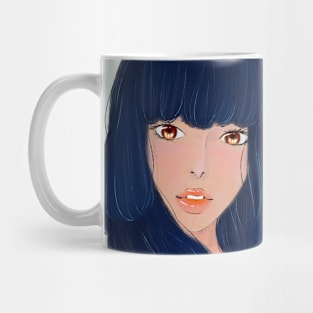 Illustration Girl Portrait Mug